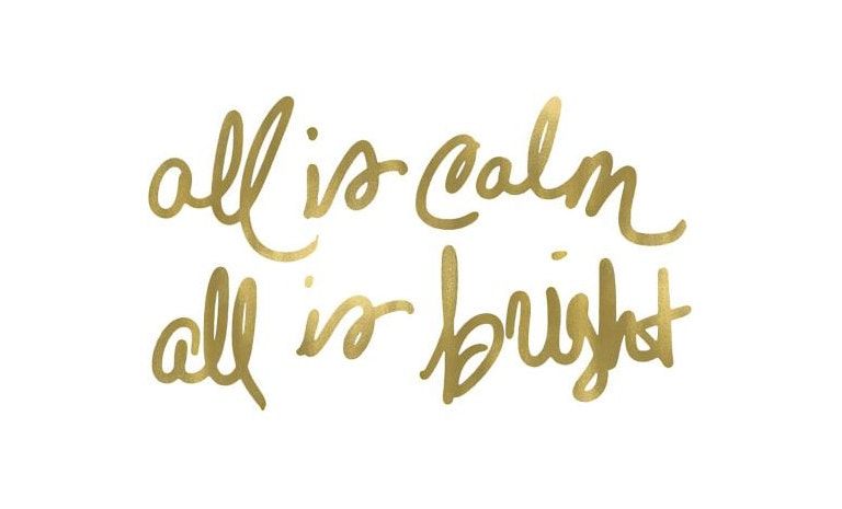 FCSS - Text: all is calm, all is bright
