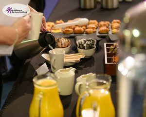 FCSS - tea, orange juice and pastries