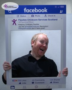 FCSS - happy selfie in a facebook frame