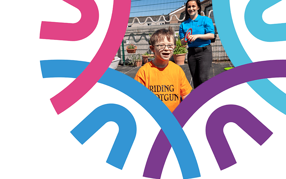 FCSS - Additional Support Needs page header (carer and child in abstract frame)