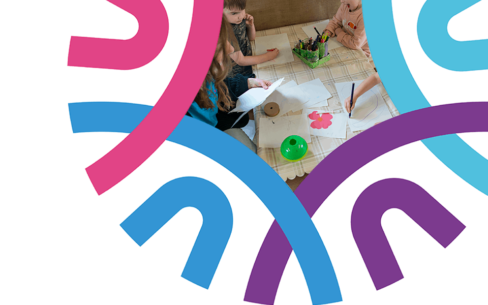 FCSS - Early Years & Childcare page header (carer and children in abstract frame)