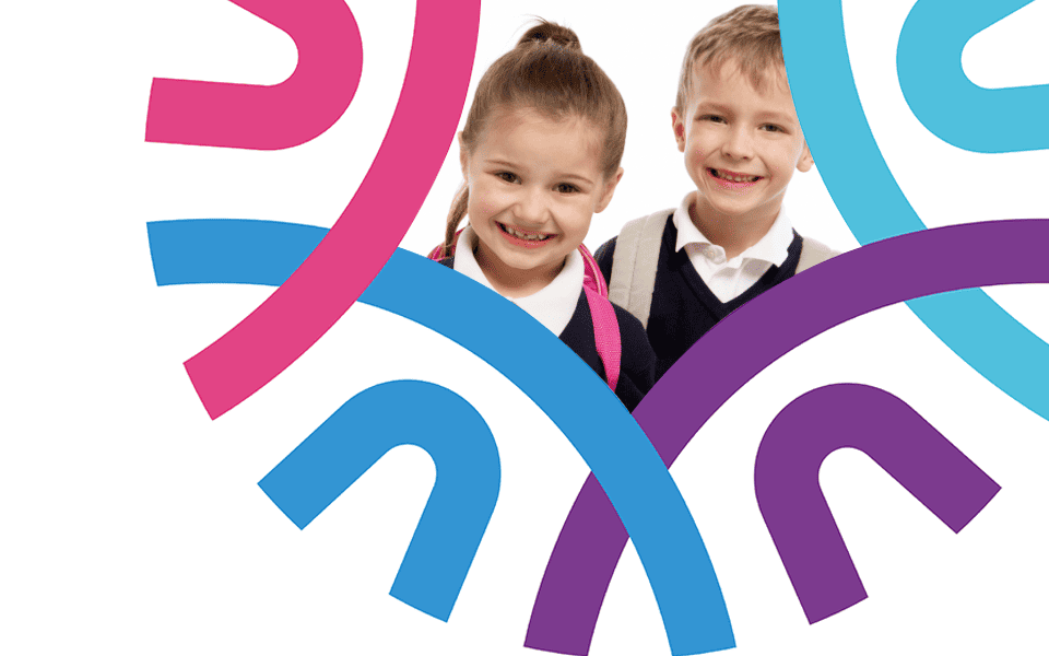 FCSS - Hillside header image (2 smiling children in school uniforms)